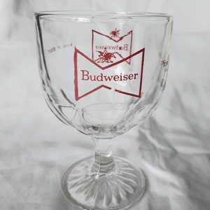 Gobelet en verre Budweiser vintage des années 1980
