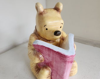 Vintage Pooh Bear with Book Money Bank