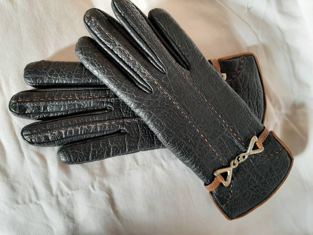 aris cashmere lined leather gloves