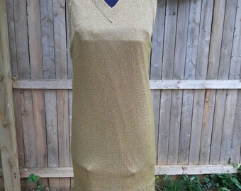 Vintage 1960s Gold Dress XS-S