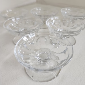 Vintage glass dessert cups set of 6