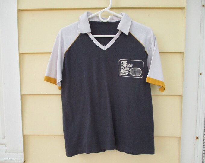 Vintage Men's Tennis Shirt Early 1980s Retro Clothing Etsy