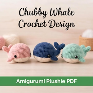 Molliger Wal Häkelanleitung | Easy Amigurumi Plushie PDF, Ozean Dekor DIY