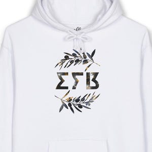 Logo EFB double branche - Impression galaxie marbrée noire et dorée, sweat à capuche inscription EFB au dos