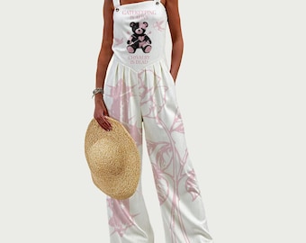 All-Over Print Women's Wide-Leg Jumpsuit