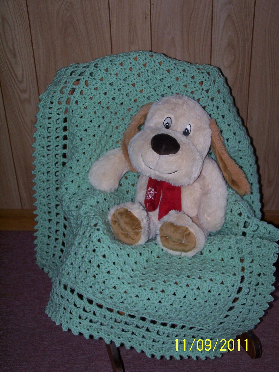 Victorian Light Green Baby Nursery Blanket, Crib Blanket, Blanket, Stroller Blanket, Etsy