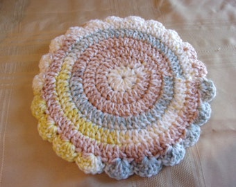Crochet Potholder, Crochet Hotpad, Crochet Hot Pad, Crocheted Trivet, Housewarming Gift, Home Decor, Potholder, Hotpad, Hot Pad