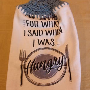 Hanging Dish Towel, Hanging Kitchen Towel, Crochet Top Towel, Housewarming Gift, Home Decor
