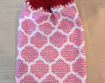 Hanging Dish Towel, Hanging Kitchen Towel, Crochet Top Towel, Housewarming Gift, Home Decor