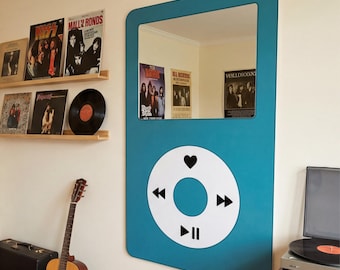 iPod Style Mirror Wall Decor, Aesthetic Room Decor, Retro Music Player Mirror, Vanity Mirror, Unique Gift for Music Lovers”
