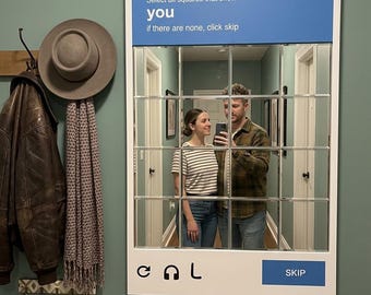 CAPTCHA Mirror Wall –  Internet Aesthetic Mirror, Tech Humor Room Decor, Gamer Room Mirror