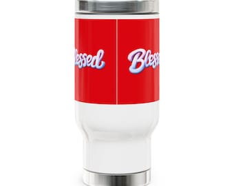 Taza de viaje Blessed Script / Acero inoxidable 414 ml