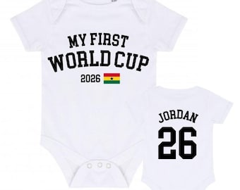 Ghana Fußball Weste für Baby, Ghana Flagge 2026 Blau Baby Strampler