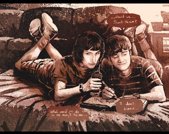 Stranger Things Inspired - Byler Print - Talk To Me Dirty, Talk To Me Sweet Basement Scene