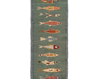Teppichläufer in Rot Koi Fisch