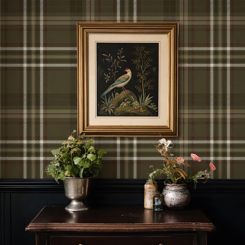 Olive Green Wallpaper - Etsy