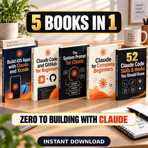 Claude Code for Beginners Bundle 5 Books in 1 eBook PDF ePub Instant Download iOS Apps GitHub System Prompt Skills Guide