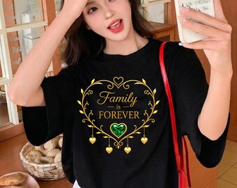 家族は永遠 PNG SVG | 家族の名言Tシャツデザイン | お揃いの家族ギフト