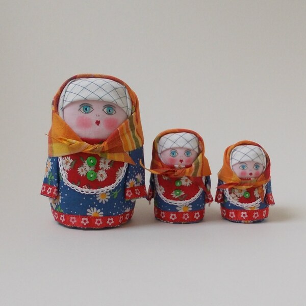 Set of Three Rag Matryoshkas