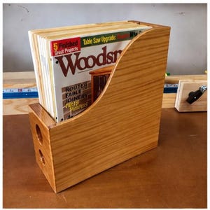 DIY Wooden Magazine Holder Desk File Organizer Modern Magazine Rack Office Storage Box Handmade Wood File Holde Home Office Decor