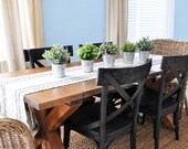 Farmhouse X Base Dining Table DIY Plans PDF Rustic Wood Dining Table Blueprint Modern Farmhouse Furniture Build Guide for 6 Seater Table