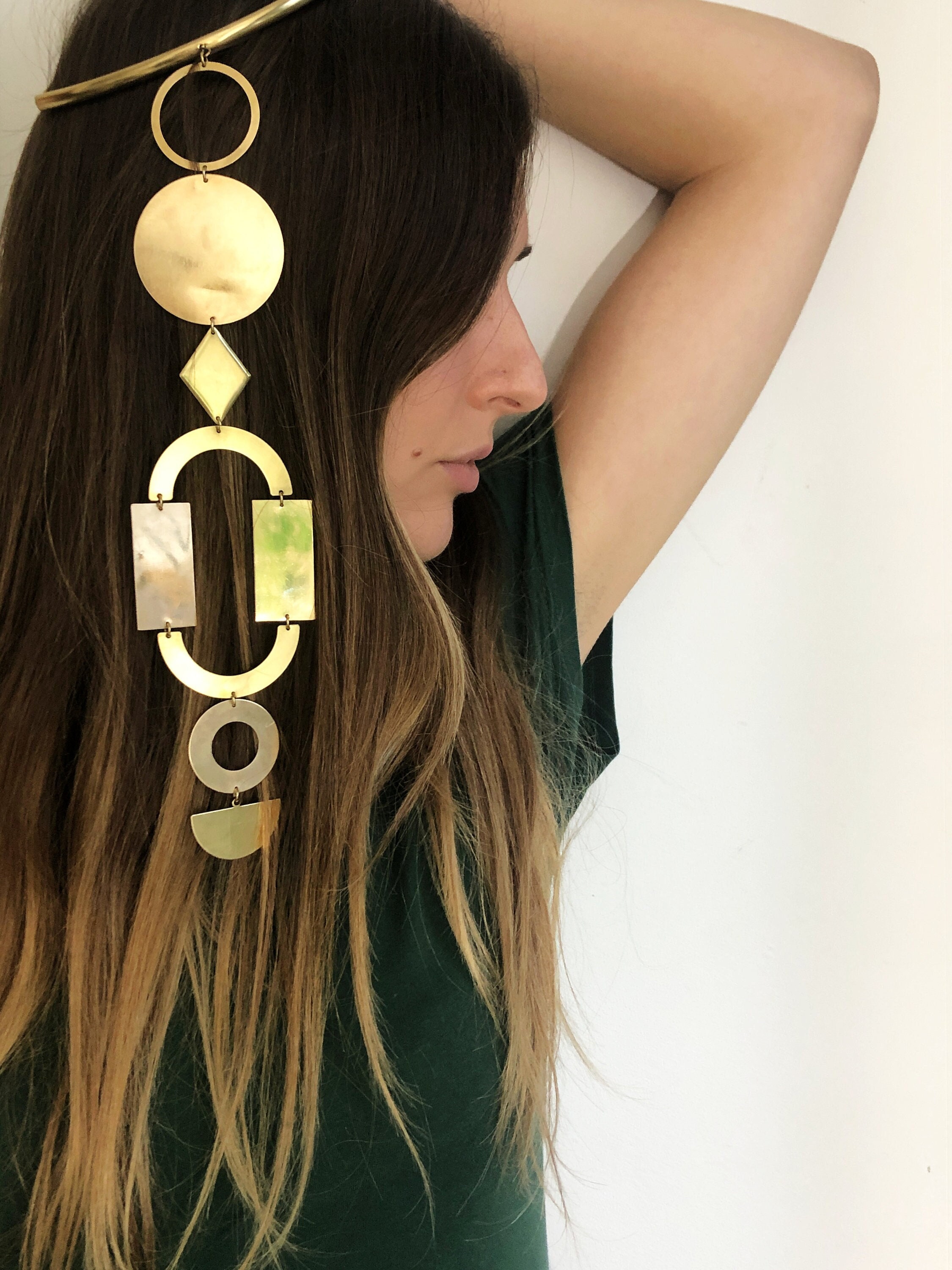 Talisman Bijou de Mur en Laiton Art Déco Bauhaus