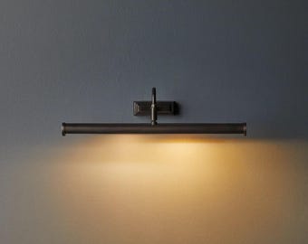 Handmade Brass Picture Light: Mid-Century Modern Wall Sconce, Italian Fixture