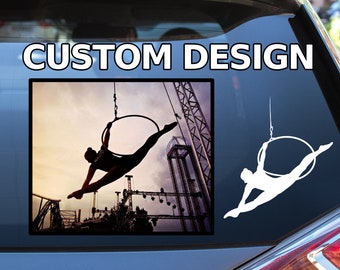 Custom Design Silhouette - Circus Aerialist - Get your Photo on a Shirt or Decal