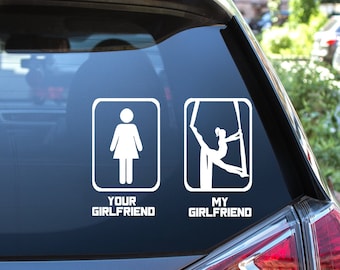 My Girlfriend/Wife is an Aerialist - Cirque Acrobat Decal -  Multiple Sizes - Anniversary Gift