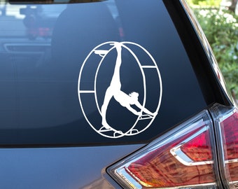 German Wheel Cyr Circus Arts  - Cirque Artist Acrobat Decal -  Multiple Sizes