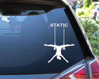 Static Trapeze Circus Arts  - Cirque Artist Aerialist Acrobat Decal -  Multiple Sizes