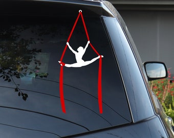 Split Aerial Silks - Aerialist & Circus Arts Contortionist Decal