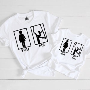 Your Mom vs My Mom - Aerialist Cirque Aerial Yoga Mom or Mommy and Me Tee - Mother’s Day