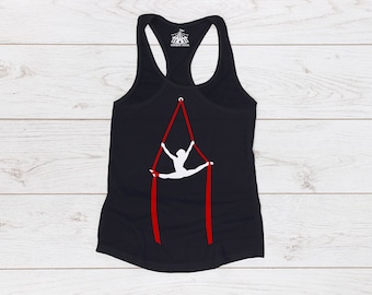 Split Aerial Silks  - Aerialist Cirque Aerial Yoga Gymnast Tee