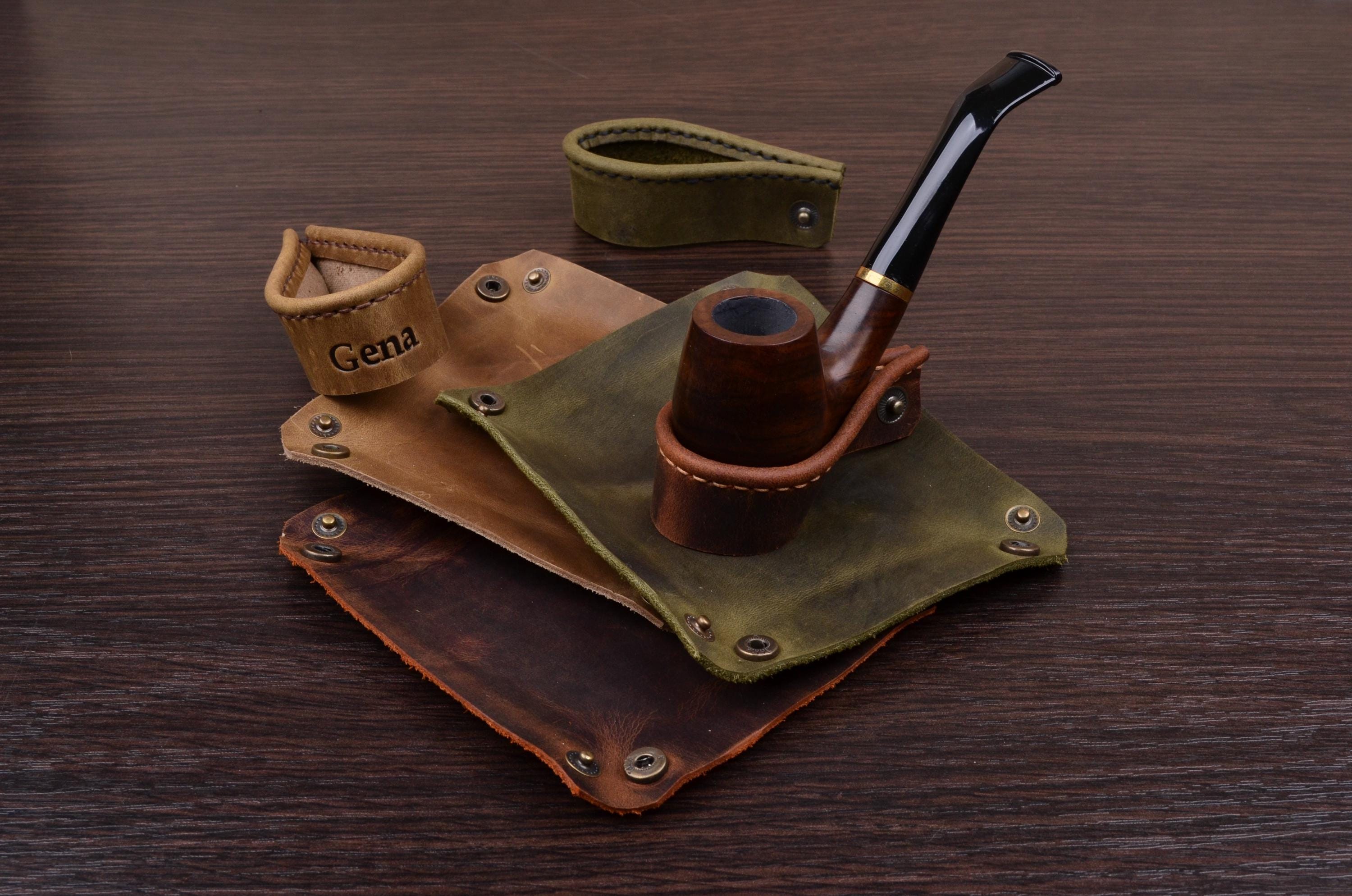 leather tobacco tray Leather Tobacco Tray, Rollable Valet Tray + Pipe Stand + Smoke Pipe Tool  Pick, Reamer, Tamper