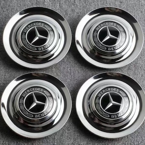 4 X Mercedes-Benz Ghost Chrome Floating Center CAPS WHEEL HUB-7.2'' 182MM