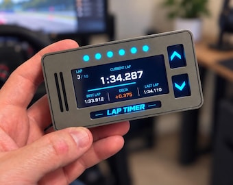 GOATRace Sim Racing Lap Timer – 4-calowy ekran dotykowy SimHub Dashboard / DDU z lampkami rewersu
