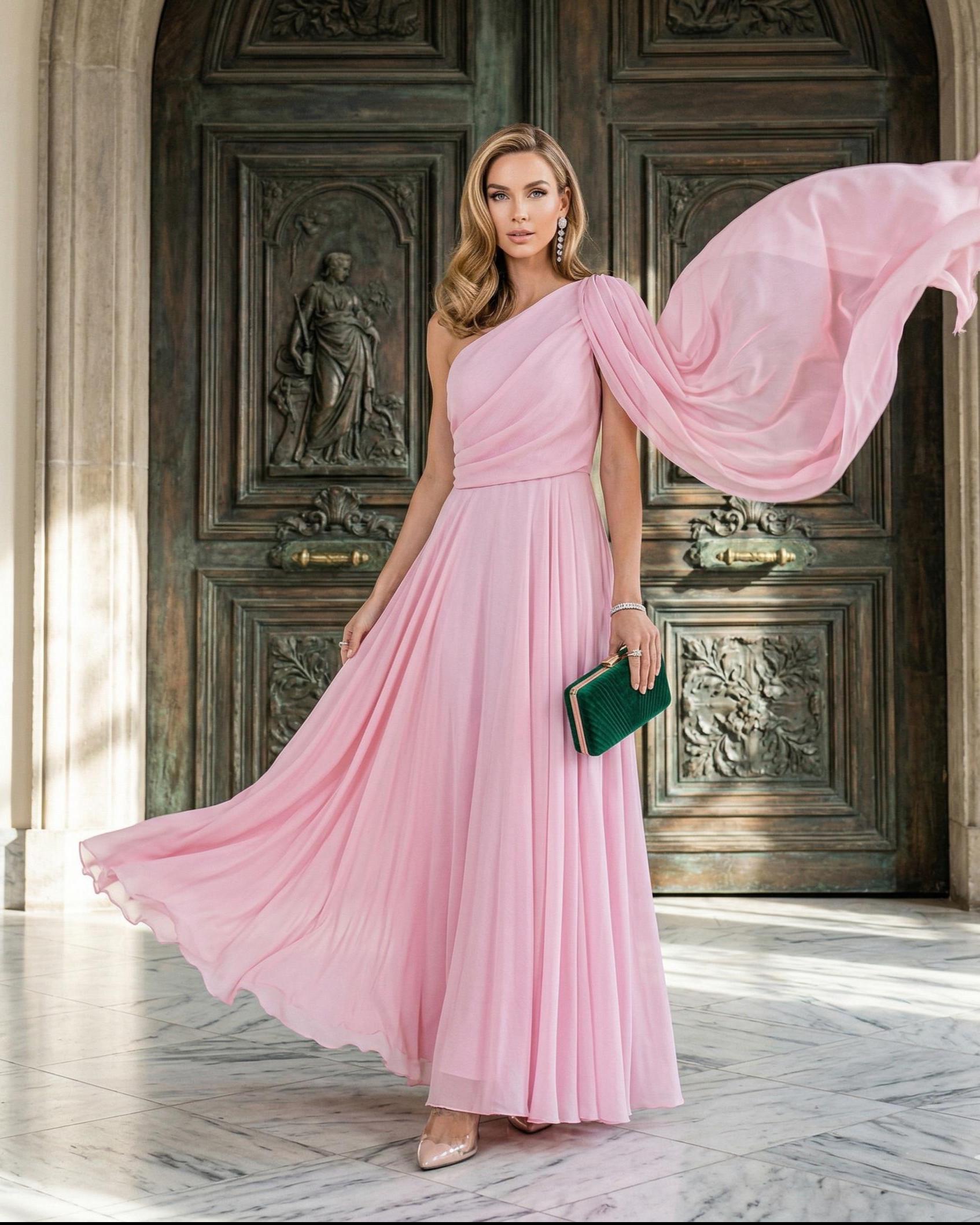 chinese dress ladies Claudia One Shoulder Maxi Dress
