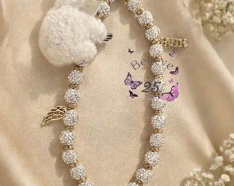 Custom Beaded Phone Chain • Choose 3 Charms • Personalized Wristlet • Handmade Style Colors