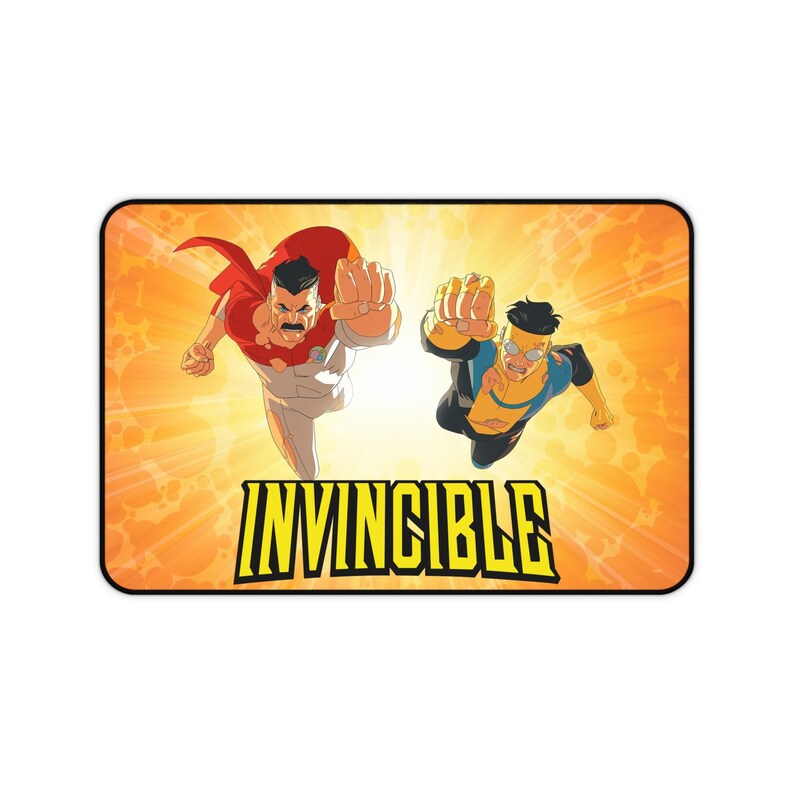 Invincible Characters Desk Mat | Superhero Flight Illustration - Etsy