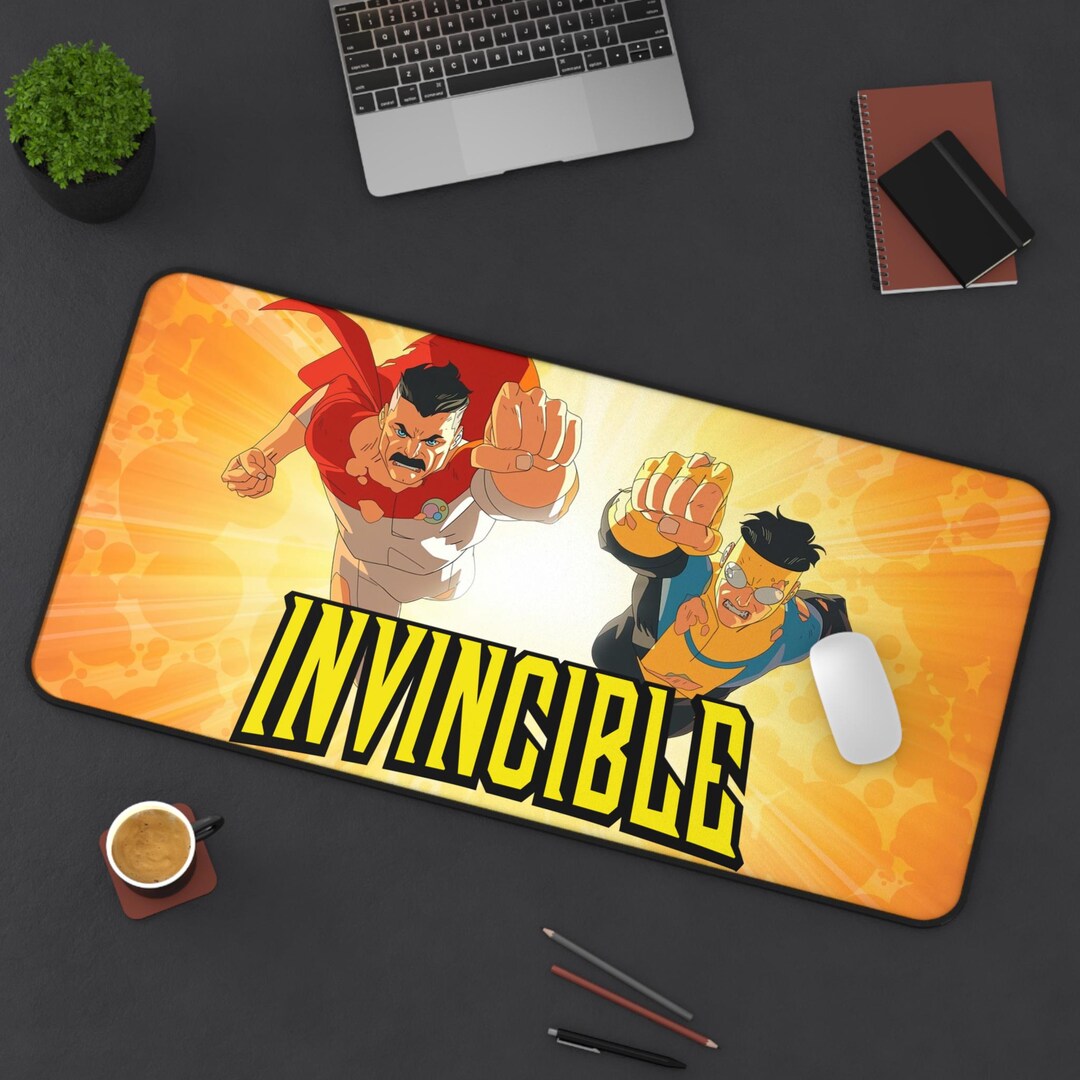 Invincible Characters Desk Mat | Superhero Flight Illustration - Etsy