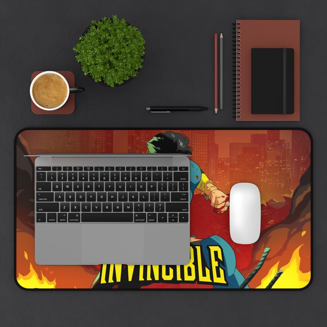 Invincible Superhero Action Desk Mat | Comic Art Gaming Mousepad - Etsy