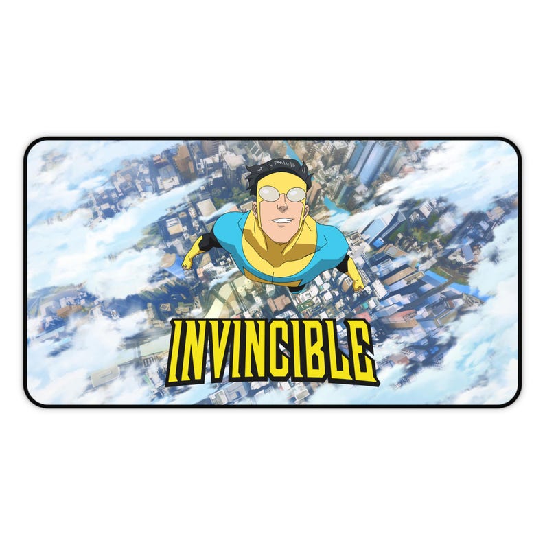Invincible Superhero Flying Desk Mat | Neoprene Mouse Pad - Etsy