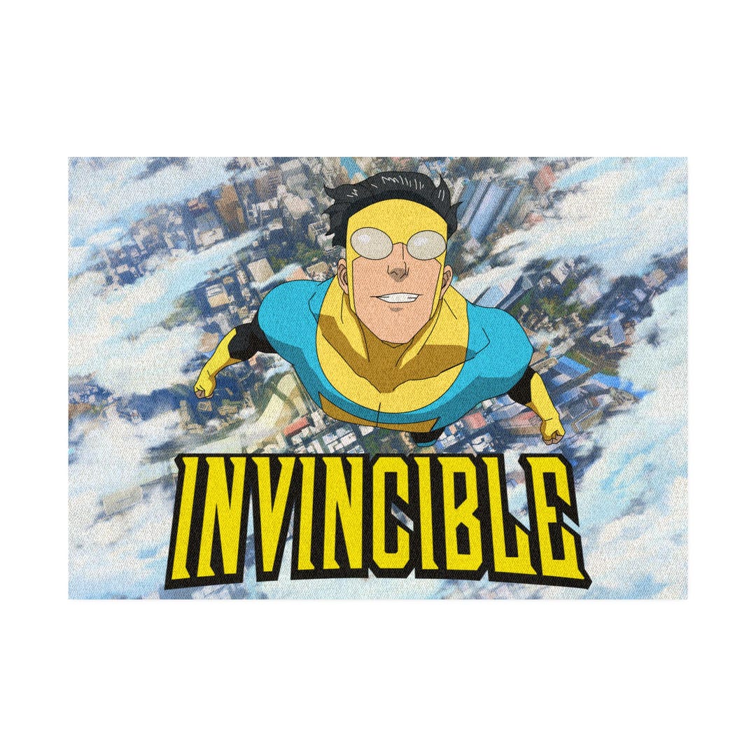 Invincible Rugs Invincible Superhero Logo Rug | Animated Comic Character Floor Mat - Etsy