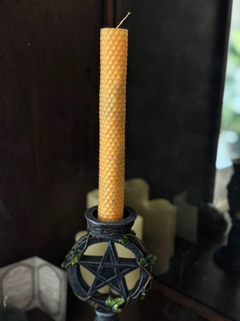 Handmade Ritual Candle • Natural Wax, Full Moon Charged, Energy Renewal ...