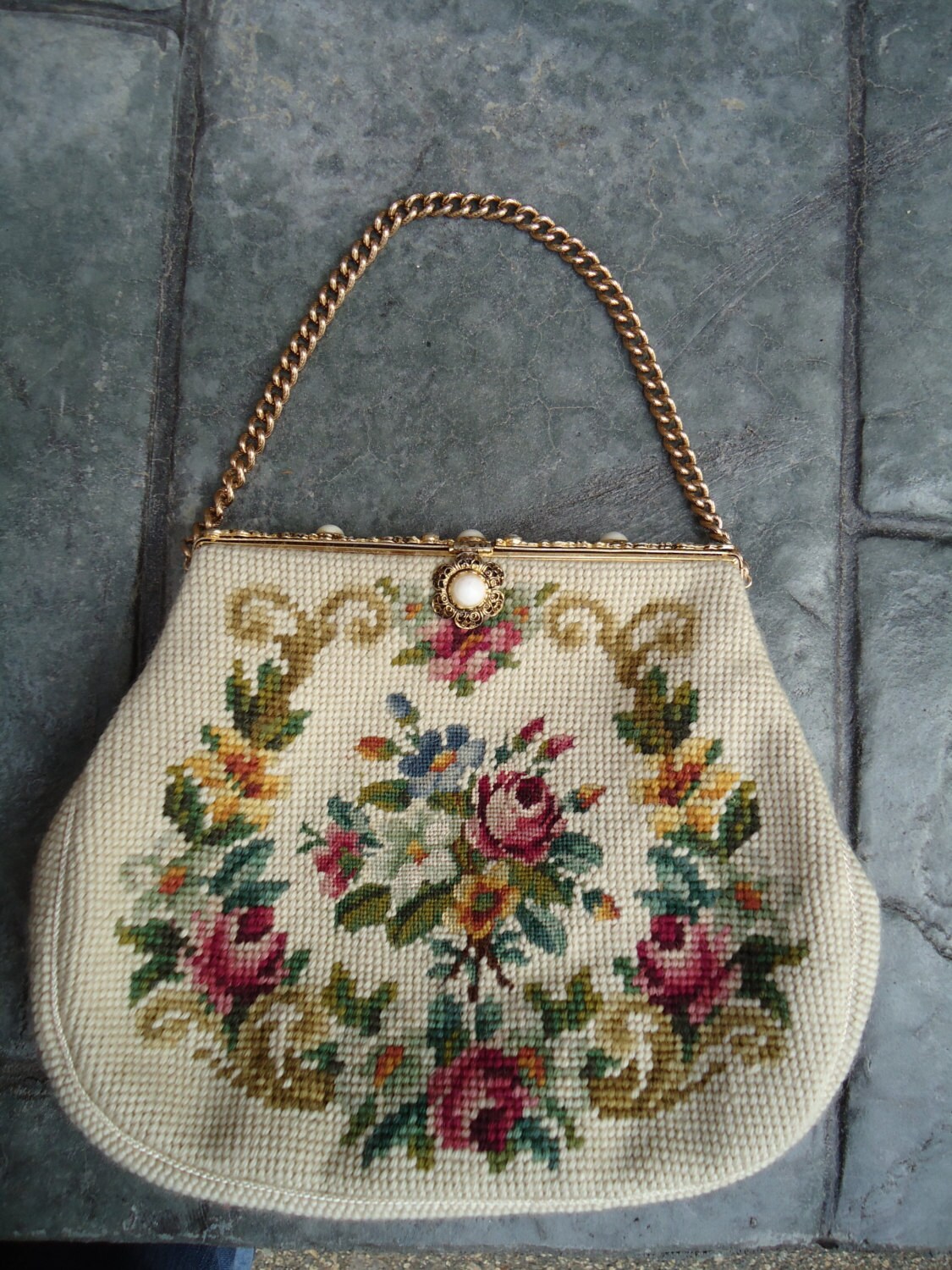 Vintage Christine Custom Bags Detroit Michigan Floral | Etsy