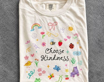 Choose Kindness Shirt Comfort Colors Be Kind Teacher Tee Inspirational Positive Message Top Teacher Appreciation Gift Back To School Tee