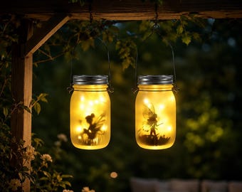Lanterna solare fatata, luce da giardino in vetro satinato, lampada fatata da appendere, decorazione solare per esterni, lanterna a LED bianca calda o blu