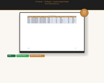 Artisan & Craft Business Bundle | Recipe Cost Calculator Cottage Food Photography Studio | Excel Google Sheets