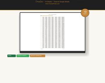 Mortgage Loan Officer Business Bundle | Client Pipeline Fee Revenue Tracker | 5 Excel Google Sheets Spreadsheets